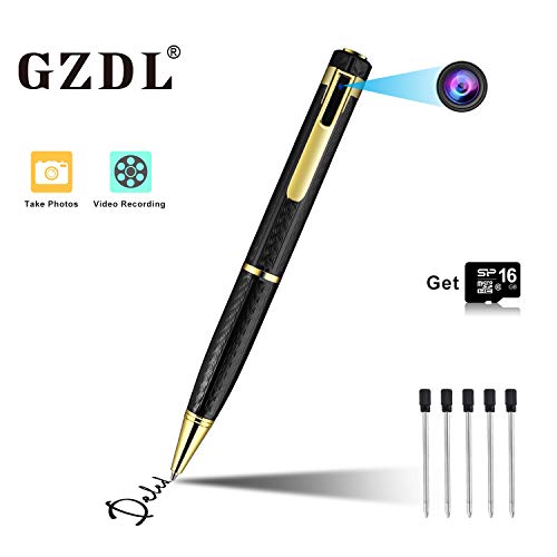 Hidden Camera Spy Camera Pen HD 1080P Camcorder Portable with 16GB Memory Card
