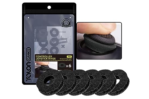 Image of TALONGAMES Joystick Precision Rings, Aim Assist Target Motion Control Compatible with PS4, PS5, Xbox Series X /S, Xbox One, Xbox 360, Switch Pro and Scuf Controller (Black - Hard - 8H)