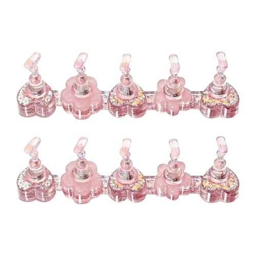 XINYIN - Supports De Formation À Assemblage Rapide 2 Pièces Unités ABS Pour Pratique Créative Expositions En Salon Pratique Des Ongles En Forme Fleur