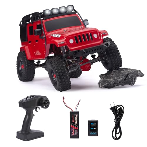 JWXTOYGDCN 1:10 Scale RC Rock Crawler 4x4 - Hobby Grade All-Terrain RC Truck with Carbon Fiber...