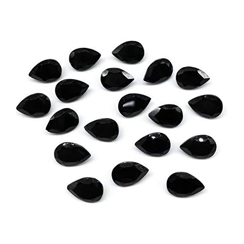 Noir Onyx AAA en vrac de forme poire pour joaillerie fine