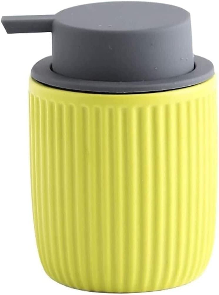 Ceramika o pojemności 10,82 uncji z pompką, możliwością ponownego napełnienia do toalety w kuchni i łazience(Yellow)