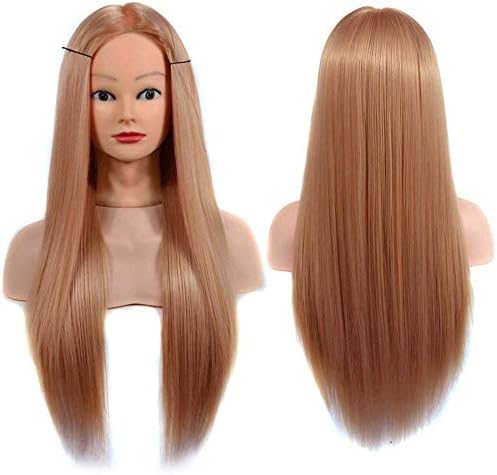 Multicolor and solid color Mannequin head Hair makeup model head Mannequin Manikin Training Head Model (20inch, 24#)