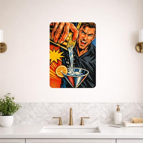 Image of Zesta Bathroom Decor Items Washroom Decor Tin Sign | Aesthetic Posters Wall Poster for Bedroom | Magnetic Cafe Decoration Items /Restaurant Decorations Items | Quirky Home Decor Bar Accent (Bar (2))