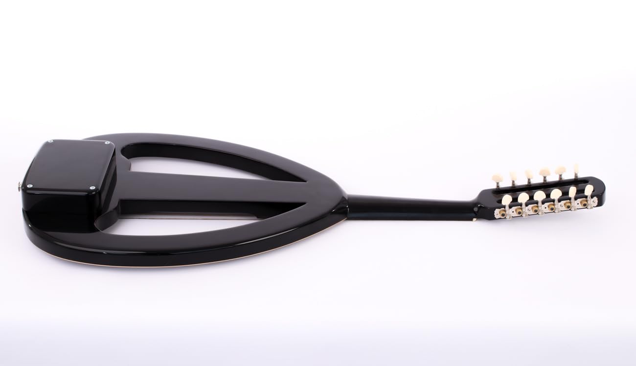 Professional Electric Oud with 3-Band Equalizer, Luthier-Made Black Electro Oud Guitar Pegs With free Picks & case - Image 5