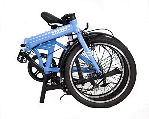 Image of ZiZZO Via 20 inch Folding Bike-Lightweight Aluminum Frame Genuine Shimano 7-Speed 26lb