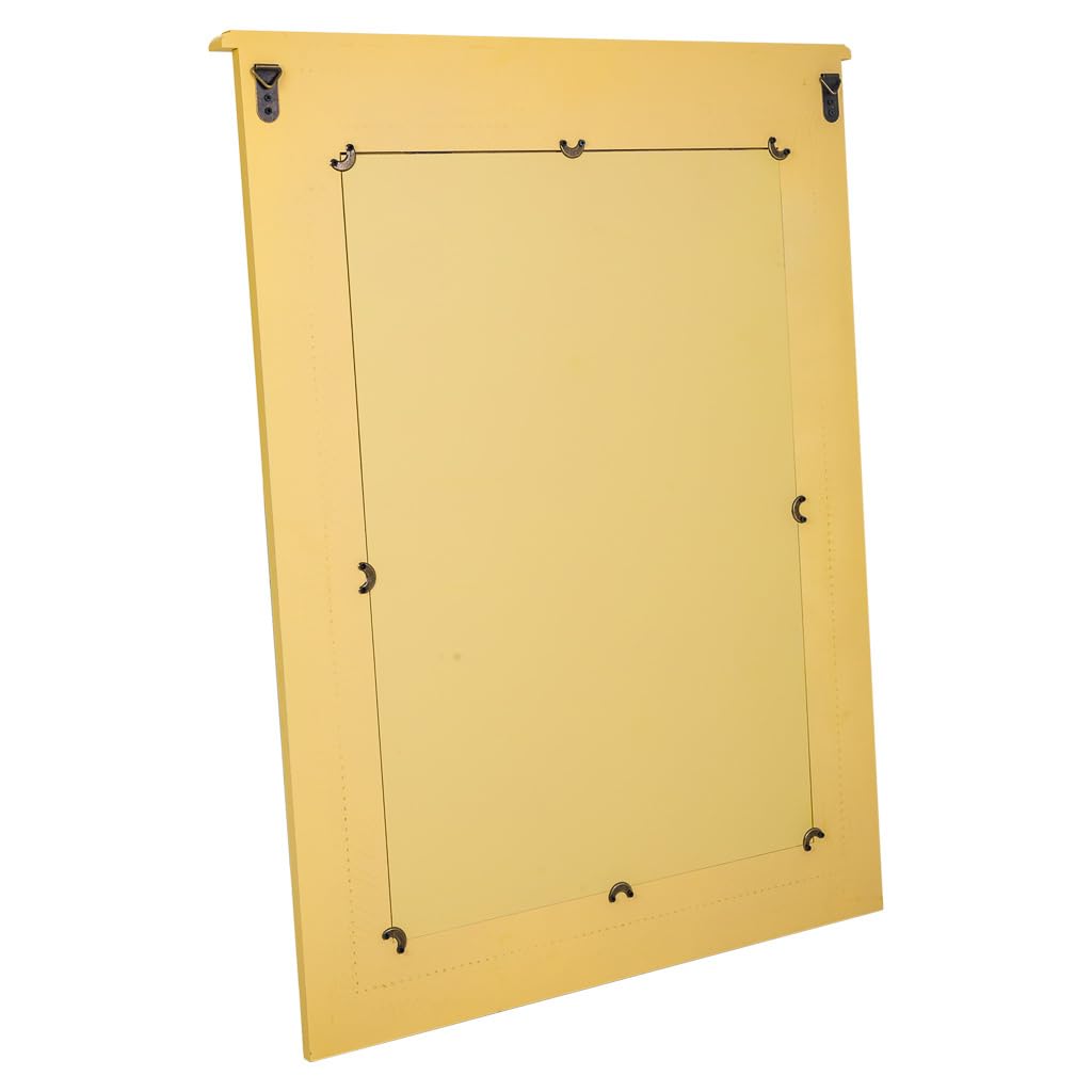 WANDERLUST DECO Espejo de Madera Amarillo 70x03x90