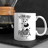 Trendation - Lustige Panda Tasse Panda-Motiv Geschenk Tierliebhaber Geschenkidee Panda Fans (Weiß)