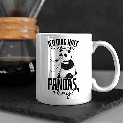 Trendation - Lustige Panda Tasse Panda-Motiv Geschenk Tierliebhaber Geschenkidee Panda Fans (Weiß)
