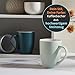 for friends 6 Stück Kaffeebecher 300ml aus hochwertigem Steinzeug, Kaffeetasse in mintgrün, Kaffeebecher mit Henkel, Spülmaschinen- & Mikrowellengeeignet