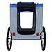 BKNROIHB Large Folding Bike Trailer for Dogs – 120LB Capacity All-Terrain Pet Carrier(Blue+Grey)