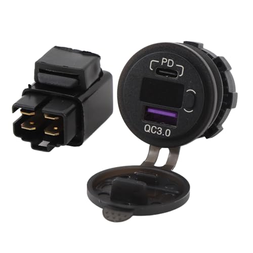 DC12V PD Fast Motorcycle USB Charger for Versys650 Versys1000 VersysX300 USB 3.0, Water
