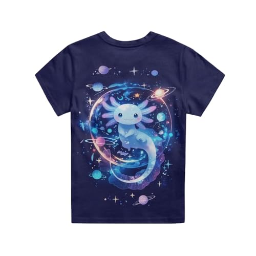 Image of WELLFLYHOM Kids Tshirts Girls Boys Short Sleeve Crewneck Tees Shirts Casual Sport Pullover Tops Size 3-16 Years