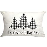 Funda de cojín de Navidad con diseño de búfalo, sofá