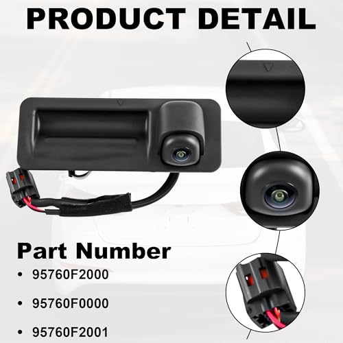 Image of PartsFlow 95760-F2000 Rear View Backup Camera Trunk Switch Fits 2017 2018 Hyundai Elantra 95760F2000