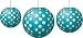 Teacher Created Resources Teal Polka Dots Round Paper Lanterns (77103)