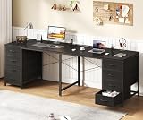TVU 78 inch Desk with 8 Fabric Drawers