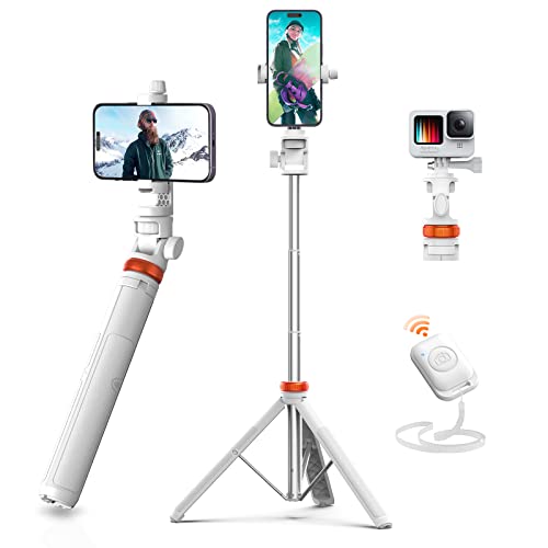 Perche à Selfie Bluetooth Avec Trépied - Aluminium Léger, Télécommande, Rotation 270° - Compatible IPhone/Android