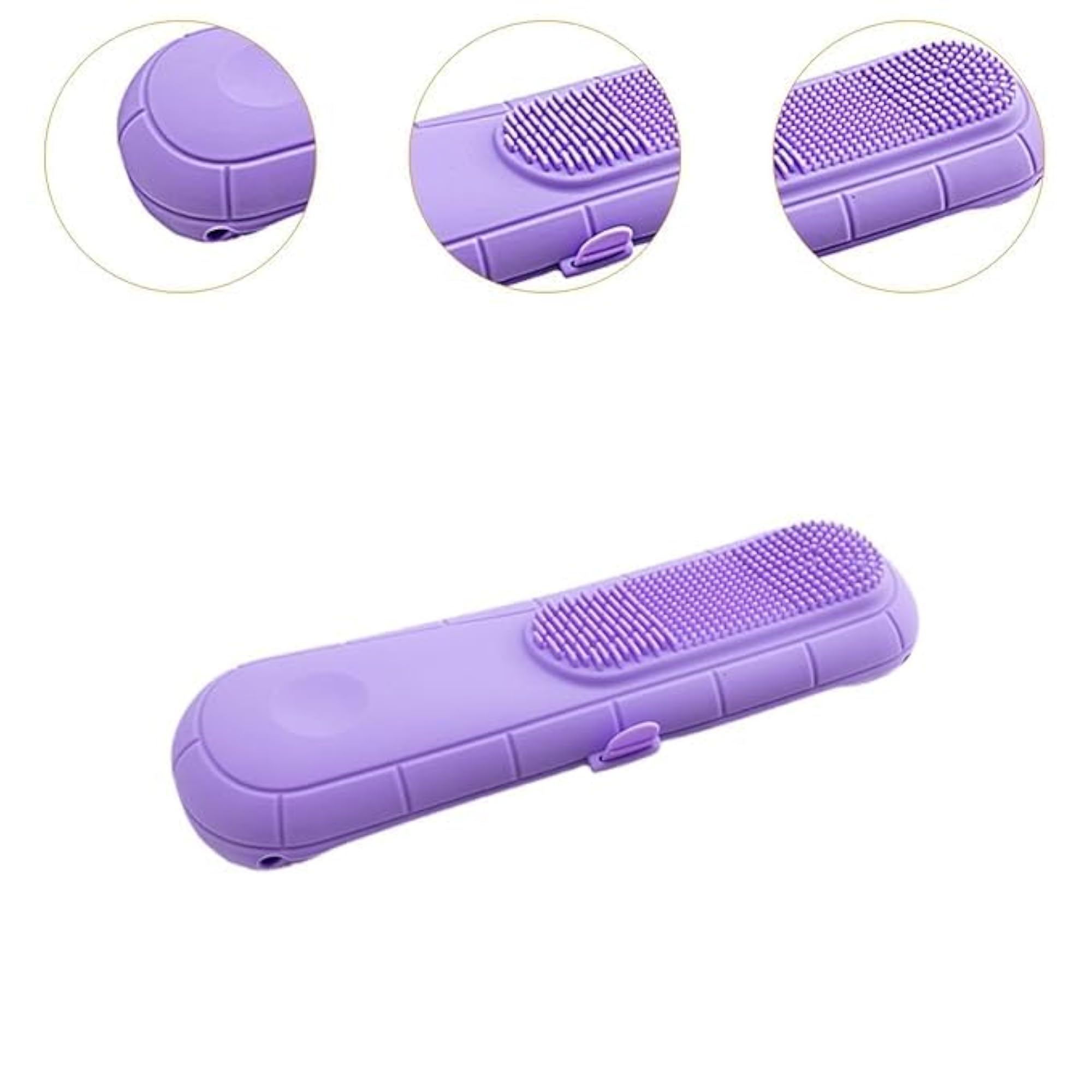 2-in-1 Silicone Travel Makeup Brush Holder with Cleaner