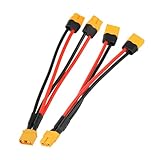  ELFCULB 1 paire de répartiteurs en Y XT60 XT60 Câble en Y XT60 parallèle XT60 mâle vers XT60 femelle pour drone RC Lipo (15 cm)