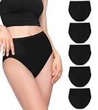 LAPASA Women's Quick Dry Travel Underwear Mesh Hiking Briefs Activewear Stay Fresh Panties 5 Pack Terraversal L121 Large Briefs: Black