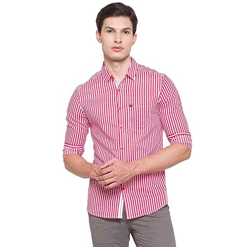 Image of Spykar Men's Checked Slim Fit Shirt