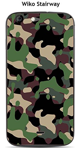 Onozo Coque Wiko Stairway Design Camouflage 1 Kaki Vert