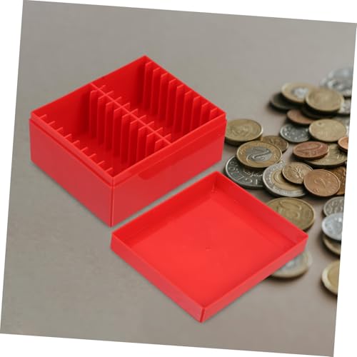 Estuche para monedas OSALADI 20 piezas plástico rojo miniatura 6