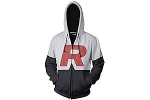 Team Rocket Black Zip Hoodie 3D Anime Movie