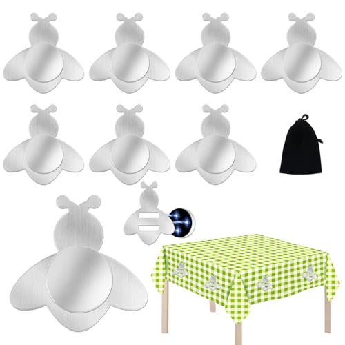 8 Stück Tischdeckenbeschwerer für Draußen, Edelstahl Tischdeckenbeschwerer Magnet, Tischdeckengewichte Draussen Extra Schwer, Tischtuchklammer Edelstahl, Tischdecke Beschwerer Gewichte für Draußen