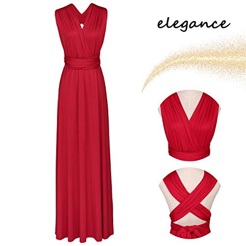 Women Transformer Infinity Evening Dress Multi-Way Wrap Convertible Halter Maxi Floor Long Dress High Elasticity