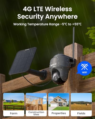 Image of REOLINK 4K Solar Security Cameras Wireless Outdoor, 4G LTE Cellular Camera