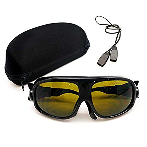 MCWlaser Laser Safty Schutzbrille Brille 190-450 & 800-2000nm Typisch für 355nm 405nm 445nm 450nm 808nm 980nm 1064nm 1085nm 1320nm 1342nm 1470nm 1550nm Absorptionstyp EP-5 Style 11 Cover