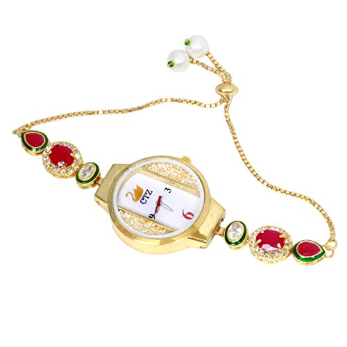 SANARA Gold Plated Chain Wrist Watch for Girls & Women Fashion Watches Jewelry