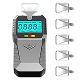 Tragbarer Alkoholtester mit genauem BAC 0 00 bis 0 19 %, 5 Zoll Farb-LCD-Display, Alarmanzeige und kompaktes Design für den persönlichen Gebrauch