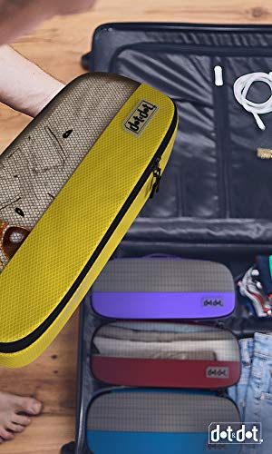 Image of Dot&Dot Slim Packing Cubes for Travel 5pc Set - Narrow Suitcase Luggage Organizer Bags - Thin Travel Essentials for Backpacks - Lightweight Packing Organizers (Non-Compression)