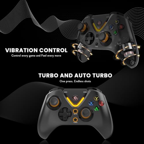 Image of Cosmic Byte Ares Tri-Mode Wireless, Bluetooth, Wired Controller for PC - 2.4GHz, Bluetooth, USB-C Wired, Hall Effect Joysticks & Triggers, Turbo, Auto Turbo,Dual Vibration, Upgraded 1000Hz Polling (Black)