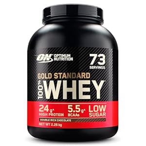 Optimum Nutrition Gold Standard 100% Whey, Proteinpulver, Geschmack Double Rich Chocolate, 2.26kg, 73 Portionen