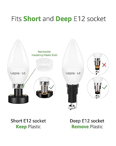 Lepro 600052-DW-US-6 E12 Led Candelabra Light Bulbs thumb #3