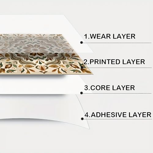 Image of Nuxovilar Peel and Stick Vinyl Floor Tiles, 12x12 Inch