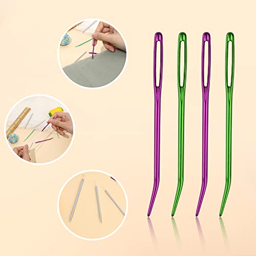 image for Sliverdew 7pcs Large Eye Sewing Needles, Large Eye Blunt Needles Stain