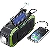 Opwindbare zonne-radio, 5000 mAh USB oplaadbare Powerbank Handslinger Dynamo, draagbare AM FM-weerradio Noodoverlevingsapparatuur for reizen, bivak, kamperen buiten (Color : Green)