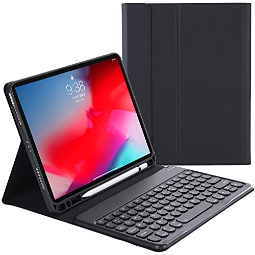 ZOMUN Capa de teclado para iPad Air (9,7 pol.)/iPad Air 2/iPad Pro 9,7, teclado Bluetooth sem fio e