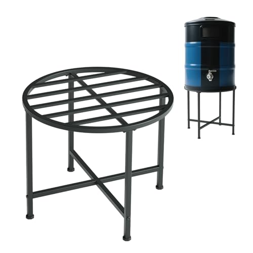 LLNYFL Heavy Duty Stainless Steel Rain Barrel Stand - Supports 45/50/55 Gallon Plastic Barrels, Outdoor Weatherproof, Rust-Proof, 1200lb Load Capacity