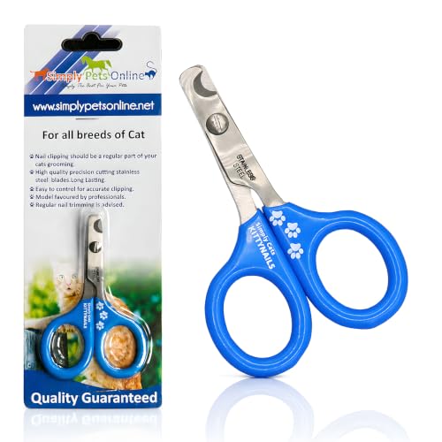 Simply Pets Online Cat Nail Trimmers - Veterinarian Designed - Superior Sharpness - Puppy Nail Clippers - Professional Pet Nail Clippers for Small Dogs, Rabbits, Guinea Pigs and Birds