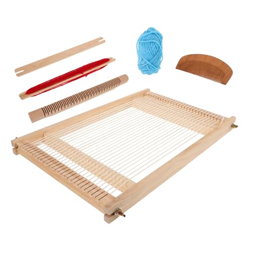 KONTONTY Knitting Loom Machine Wooden Weaving Tool Family-Friendly Tapestry Blanket Kit