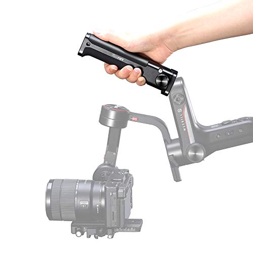 UURig DH14 Gimbal Stabilisateur Poignée Poignée à Main Extension Rod Holder avec Cold Shoe Mount 1/4 Pouce Vis Trous en Alliage D'aluminium Compatible avec Zhiyun Weebill-S Cover