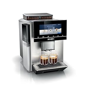 SIEMENS EQ900 Plus Fully Automatic Bean to Cup Coffee Machine, 6.8″ Touch Screen Display, Auto Descaling/Cleaning, dual bean containers, baristaMode, beanIdent System, Home Connect, TQ907GZ3
