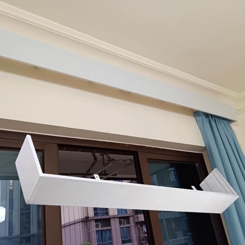 Cantonnière de rideau de plafond en aluminium - Corniche de store vertical blanche pour salon