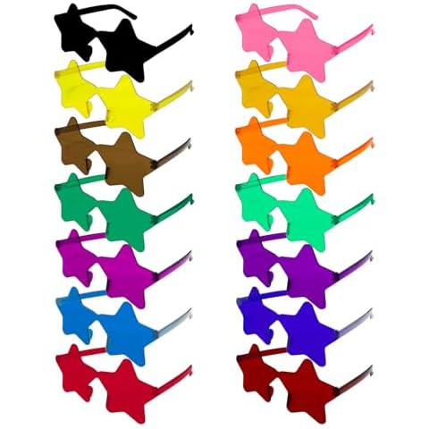 Annyswit 14 Pcs Star Shaped Sunglasses Cover